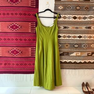 ASTR Green Linen Sleeveless Dress
